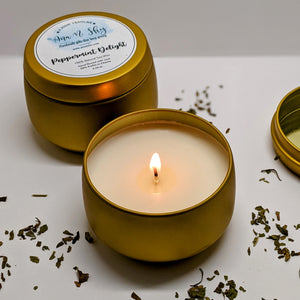 Soy Candles in Festive Tins (3.75 oz)