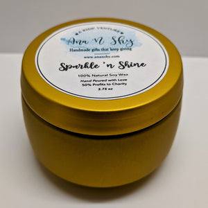 Soy Candles in Festive Tins (3.75 oz)