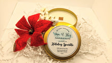Load image into Gallery viewer, Soy Candles in Festive Holiday Tins (6.5 oz)
